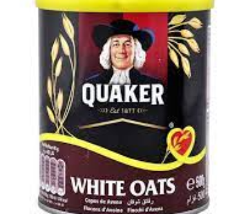 QUAKER WHITE OATS 500 GM TIN